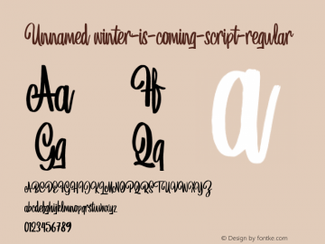 Unnamed Font Unnamed Winter Is Coming Script Font Winter Is Coming
