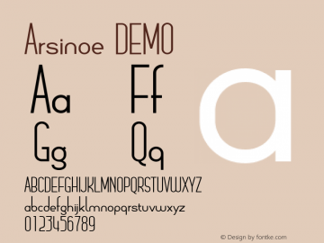 Arsinoe DEMO Version 2.00 2012 Font Sample