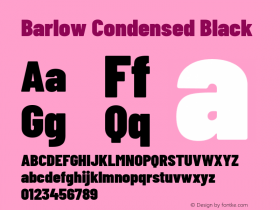 Barlow Condensed Black Version 1.103图片样张