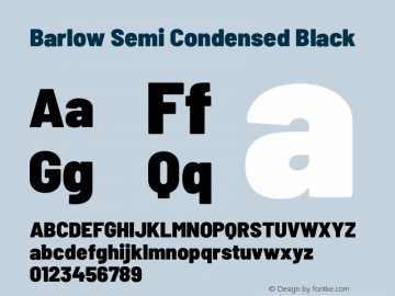 Barlow Semi Condensed Black Version 1.103;PS 001.103;hotconv 1.0.88;makeotf.lib2.5.64775 Font Sample