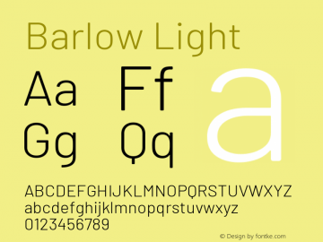 Barlow Light Version 1.105图片样张