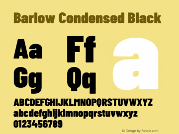 Barlow Condensed Black Version 1.107;PS 001.107;hotconv 1.0.88;makeotf.lib2.5.64775 Font Sample