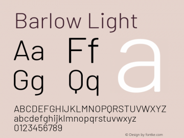 Barlow Light Version 1.107图片样张