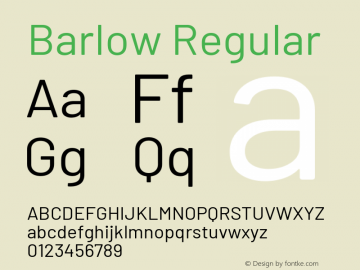 Barlow Regular Version 1.107 Font Sample