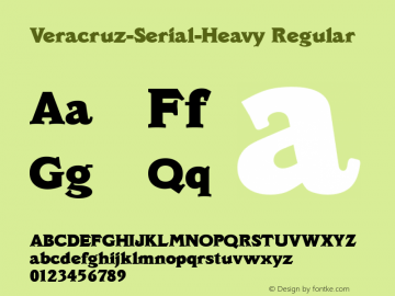 Veracruz-Serial-Heavy Regular 1.0 Thu Oct 17 23:37:19 1996图片样张