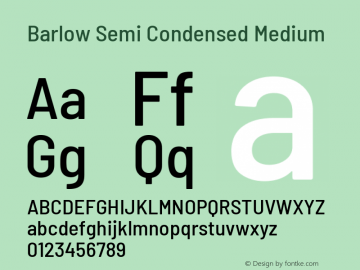 Barlow Semi Condensed Medium Version 1.201图片样张