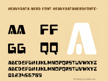 Heavy Data Nerd Font Complete created March 2008图片样张