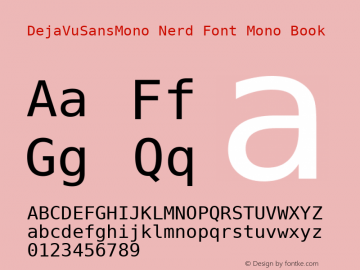 DejaVu Sans Mono Nerd Font Complete Mono Version 2.37图片样张