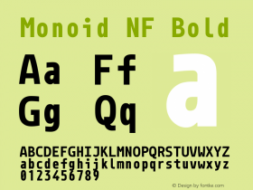 Monoid Bold Nerd Font Complete Windows Compatible Version 0.61;Nerd Fonts 1.2.图片样张