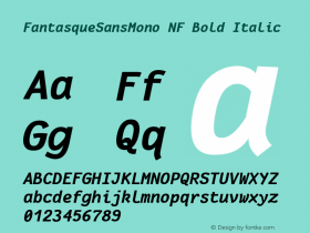 Fantasque Sans Mono Bold Italic Nerd Font Complete Windows Compatible Version 1.7.1 ; ttfautohint (v1.4.1.16-c0b8) Font Sample