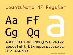 Ubuntu Mono Nerd Font Complete Windows Compatible Version 0.80图片样张