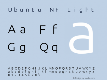 Ubuntu Light Nerd Font Complete Mono Windows Compatible 0.83图片样张