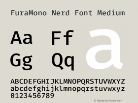 Fura Mono Medium Nerd Font Complete Version 3.111;PS 003.111;hotconv 1.0.70;makeotf.lib2.5.58329图片样张