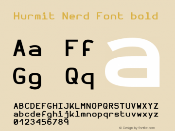 Hurmit Bold Nerd Font Complete Version 1.21;Nerd Fonts 1.2. Font Sample