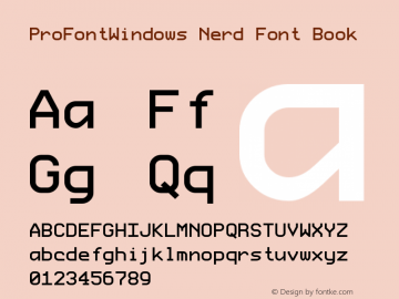 ProFontWindows Nerd Font Complete ProFontWindows 2.3 Font Sample
