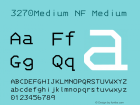 3270-Medium Nerd Font Complete Mono Windows Compatible Version 001.000;Nerd Fonts 1 Font Sample