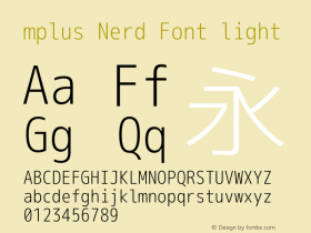 M+ 1m light Nerd Font Complete Version 1.018;Nerd Fonts 1.2 Font Sample