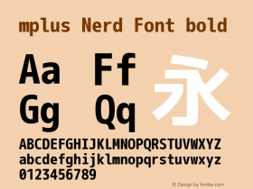 M+ 1m bold Nerd Font Complete Version 1.018;Nerd Fonts 1.2图片样张