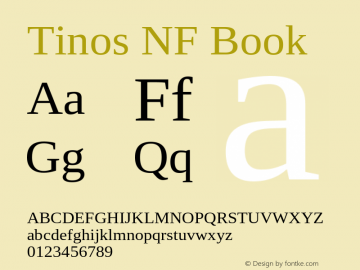 Tinos Nerd Font Complete Windows Compatible Version 1.23 Font Sample