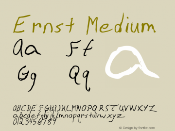 Ernst Version 001.000 Font Sample