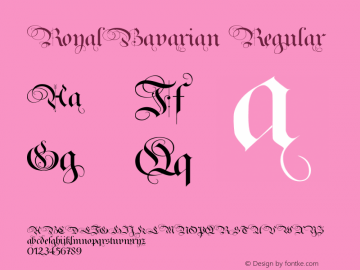 RoyalBavarian-Fancy 001.000 Font Sample