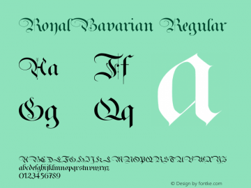 RoyalBavarian-Plain 001.000 Font Sample