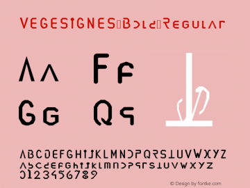 VEGESIGNES Bold Version 1.0 Font Sample