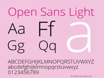 Open Sans Light Regular Version 1.10图片样张