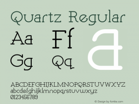 Quartz-Regular Version 1.000;PS 001.000;hotconv 1.0.88;makeotf.lib2.5.64775 Font Sample