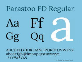 Parastoo FD Version 1.0.0-alpha4 Font Sample