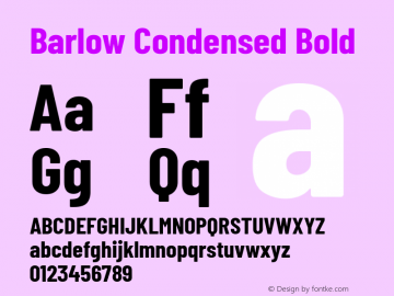 Barlow Condensed Bold Version 1.202 Font Sample