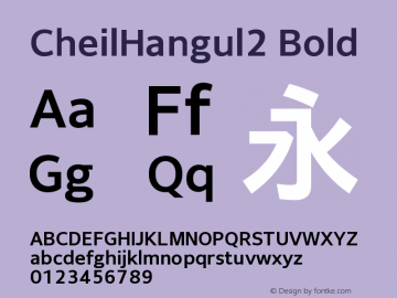 CheilHangul2 Bold 图片样张