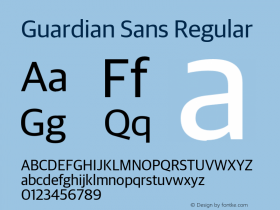 GuardianSans-Regular Version 1.002;PS 001.002;hotconv 1.0.57;makeotf.lib2.0.21895 Font Sample
