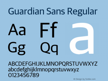 GuardianSans-Regular Version 1.002;PS 001.002;hotconv 1.0.57;makeotf.lib2.0.21895图片样张