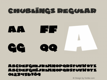 Chublings Version 1.00 November 23, 2017, initial release Font Sample