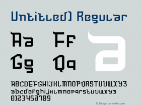 Untitled1 Regular Version 001.000 Font Sample