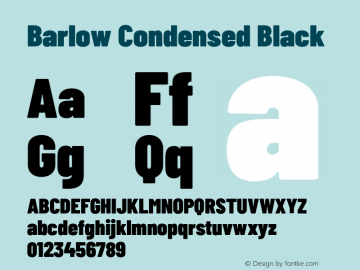 Barlow Condensed Black Version 1.203;PS 001.203;hotconv 1.0.88;makeotf.lib2.5.64775 Font Sample