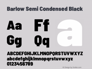 Barlow Semi Condensed Black Version 1.203;PS 001.203;hotconv 1.0.88;makeotf.lib2.5.64775 Font Sample