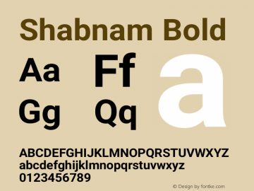 Shabnam Bold Version 2.3.0图片样张