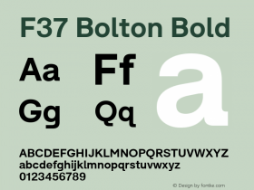 F37Bolton-Bold Version 1.000;PS 001.000;hotconv 1.0.88;makeotf.lib2.5.64775图片样张