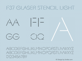 F37GlaserStencil-Light Version 1.000;PS 001.000;hotconv 1.0.88;makeotf.lib2.5.64775 Font Sample