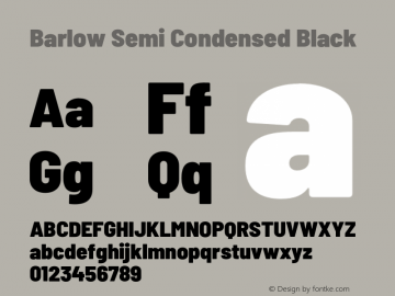 Barlow Semi Condensed Black Version 1.204;PS 001.204;hotconv 1.0.88;makeotf.lib2.5.64775 Font Sample