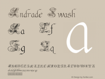 Andrade-Swash Version 001.000 Font Sample