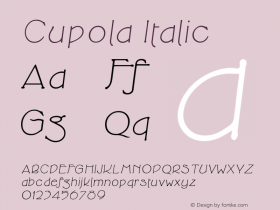 CupolaItalic Version 001.000图片样张