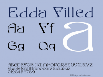 EddaFilled Version 001.000 Font Sample