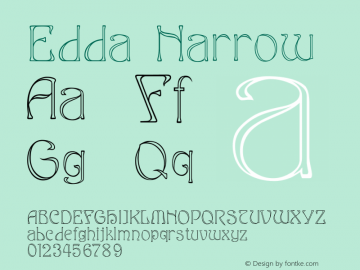 EddaNarrow Version 001.000 Font Sample