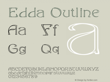 EddaOutline Version 001.000 Font Sample