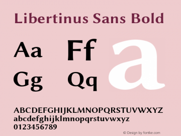 Libertinus Sans Bold Version 1.3.2图片样张