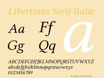 Libertinus Serif Italic Version 6.5图片样张