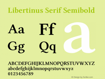Libertinus Serif Semibold Version 6.5图片样张